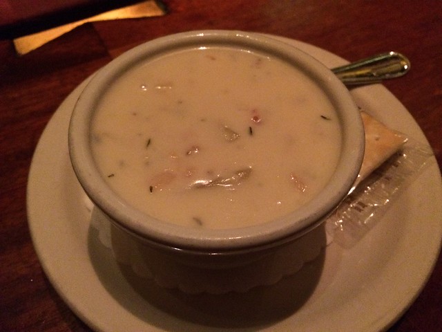 Old Ebbitt Grill signature dishes New England Clam Chowder
Duroc Pork Chop
Oysters Rockefeller